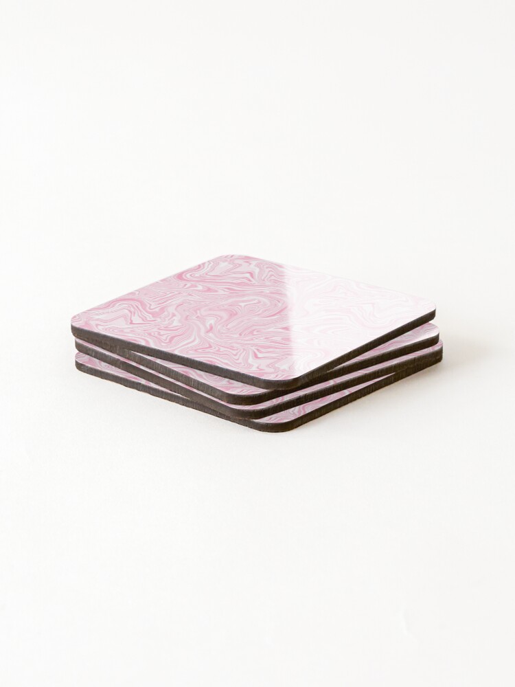 Thumbnail 4 of 5, Coasters (Set of 4), Pink pattern designed and sold by DraiochtDesigns.