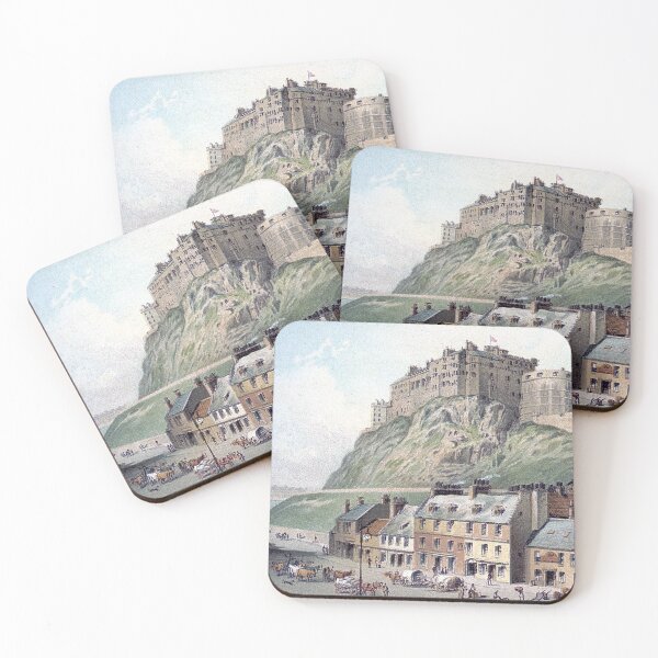 Item preview, Vintage Illustration of Edinburgh Castle from The Grassmarket designed and sold by yourscotland.