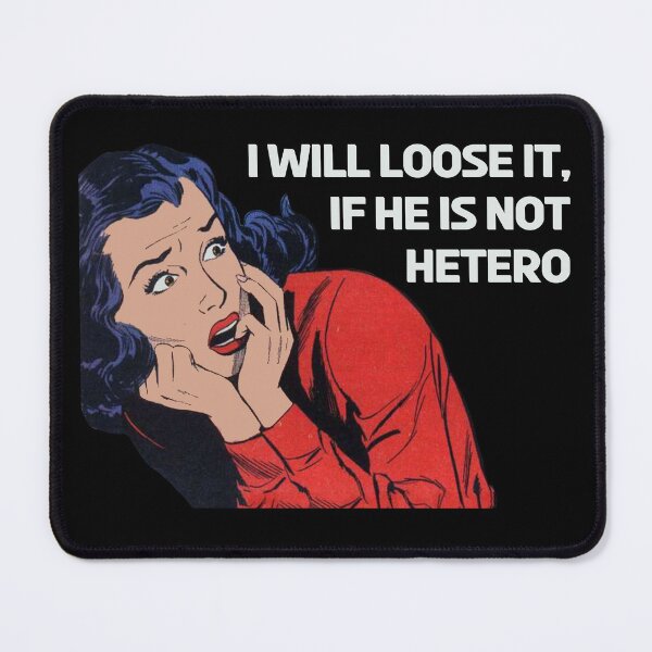 Item preview, Vintage Hetero Scared Woman Retro Love Gift designed and sold by TheAplus.
