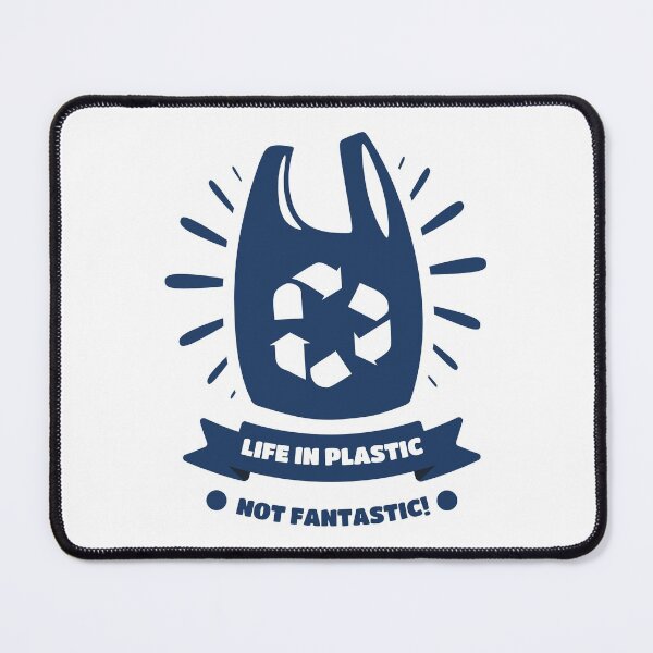 Item preview, Life in plastic NOT fantastic! No plastic bags designed and sold by Happy Puppy Print On Demand.