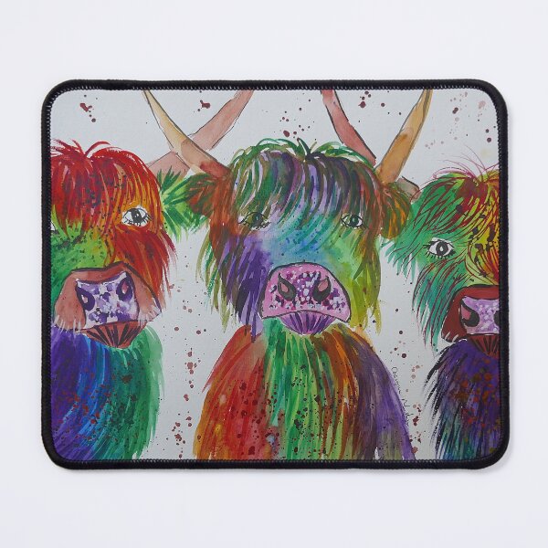 Item preview, Three Funny Colourful Highland Cows designed and sold by Casimirasart.