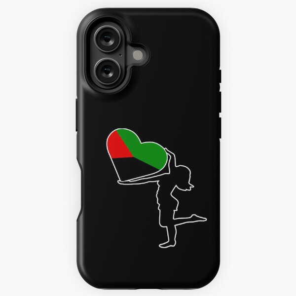 Vista previa del artículo con la obra «Silueta de una mujer con un corazón en las manos con los colores de la bandera de Martinica», diseñado y vendido por West indian touch.