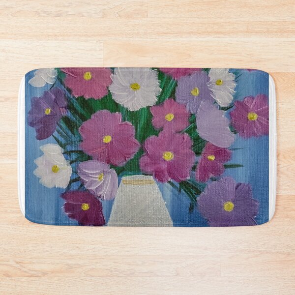 Item preview, mixed flowers in a white vase  designed and sold by kkartwork.