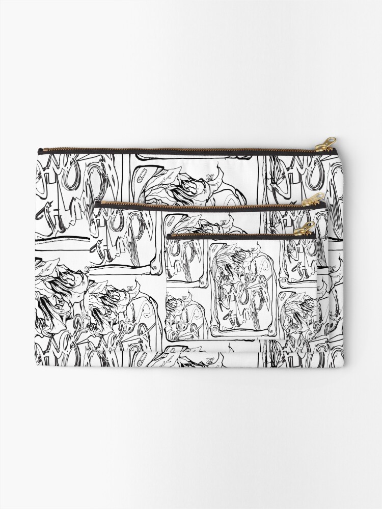 Thumbnail 2 of 4, Zipper Pouch, Angels Trumpet designed and sold by PetshapIncs.