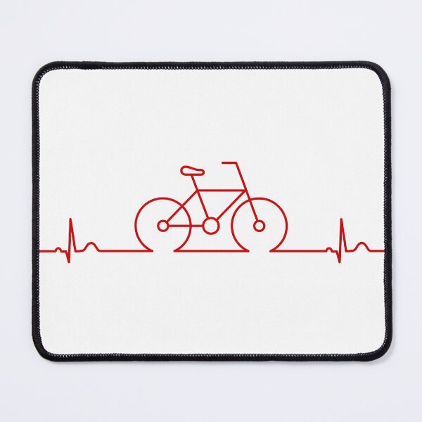 Item preview, Red Bicycle with pulse rate line, cardiology. designed and sold by TashaVector.