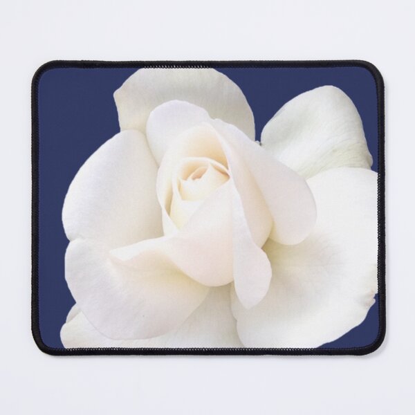 Item preview, White Sugar Moon Rose Close-up on Elegant Navy designed and sold by InalterataArt.