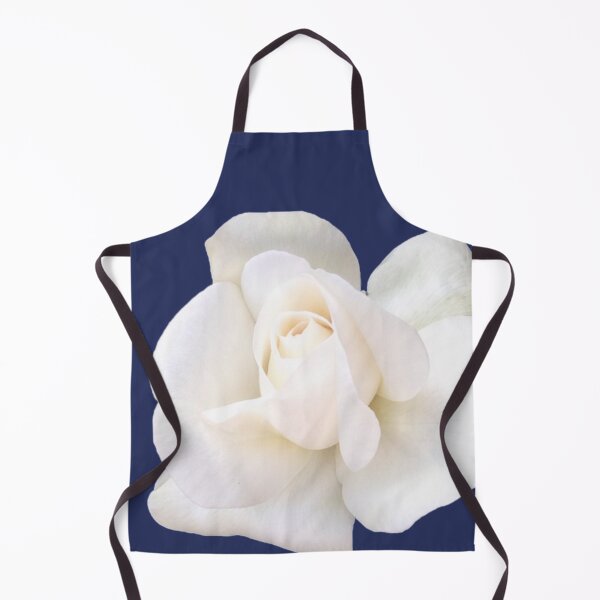 Item preview, White Sugar Moon Rose Close-up on Elegant Navy designed and sold by InalterataArt.