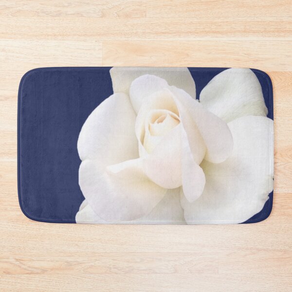 Item preview, White Sugar Moon Rose Close-up on Elegant Navy  designed and sold by InalterataArt.
