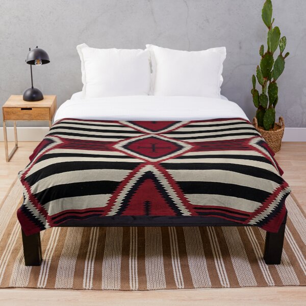 Item preview, Navajo blanket, southwestern, maroon and black,  designed and sold by Nostrathomas66.