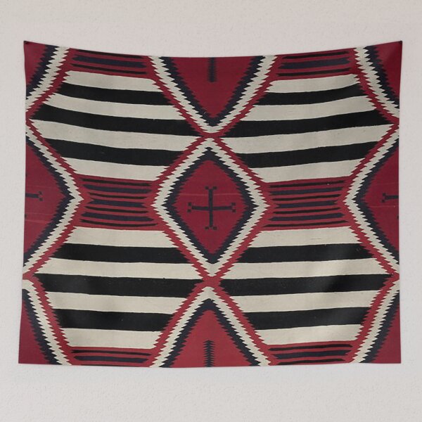 Item preview, Navajo blanket, southwestern, maroon and black,  designed and sold by Nostrathomas66.