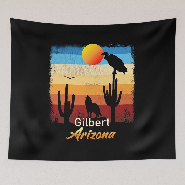 Item preview, Gilbert Arizona AZ Atardecer Coyote Buitre Cactus Desierto Arizonan designed and sold by Cuatrocaminos.
