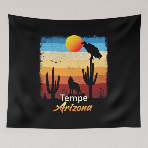 Item preview, Tempe Arizona AZ Sunset Coyote  Vulture Cactus Desert Arizonan designed and sold by Cuatrocaminos.