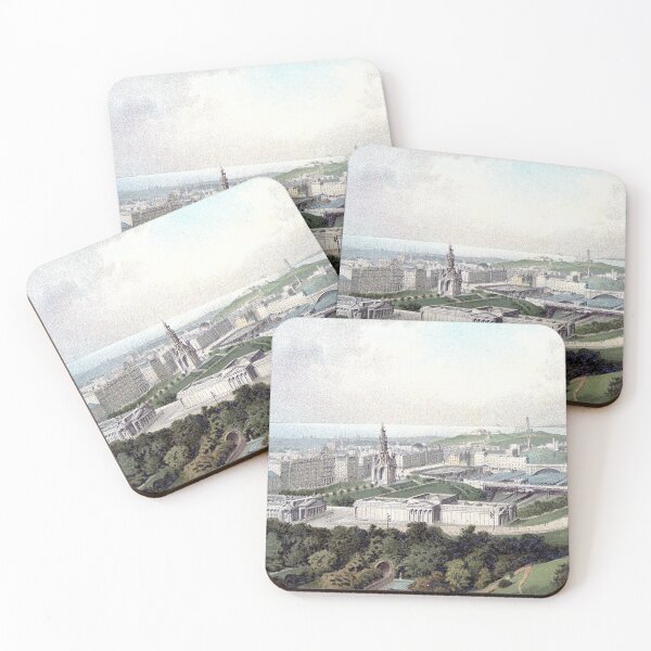 Item preview, Vintage Illustration of Edinburgh New Town from The Castle designed and sold by yourscotland.