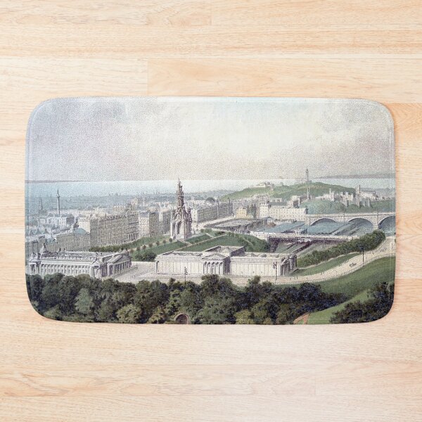 Item preview, Vintage Illustration of Edinburgh New Town from The Castle designed and sold by yourscotland.