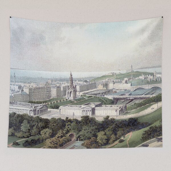 Item preview, Vintage Illustration of Edinburgh New Town from The Castle designed and sold by yourscotland.