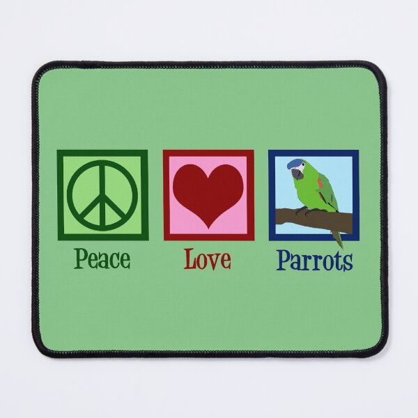 Item preview, Peace Love Parrots designed and sold by Epic Love Designs.