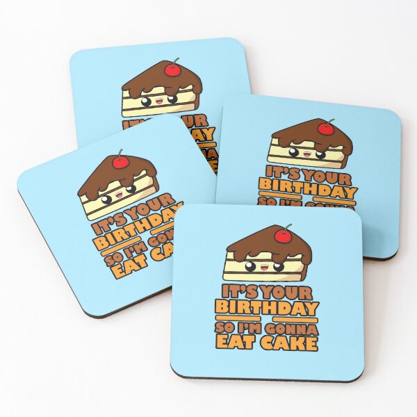 Item preview, Cute Cartoon Chocolate Cake || Kawaii || It's your Birthday, So I'm Gonna Eat Cake designed and sold by cookingwithten.