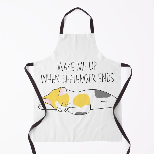 Item preview, Wake Me Up When September Ends | Sleepy Cat designed and sold by DAFIN.