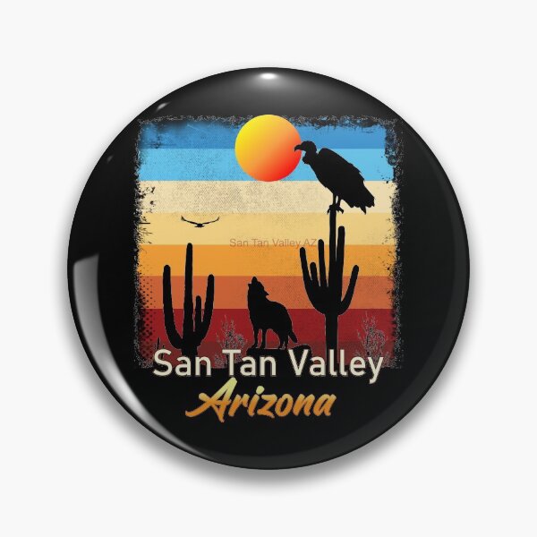 Artikelvorschau, San Tan Valley Arizona AZ Sonnenuntergang Kojotengeier Kaktuswüste Arizonan entworfen und verkauft von Cuatrocaminos.