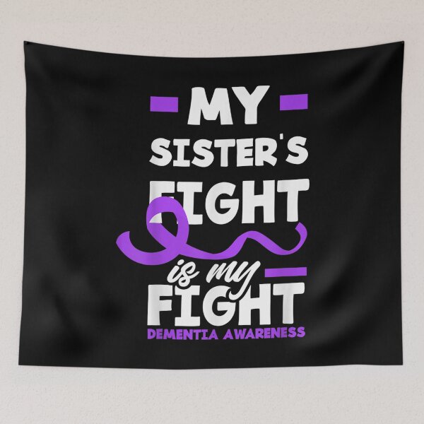 Item preview, Sister's Fight Is My Fight Purple Ribbon Dementia Awareness  designed and sold by GarrickShop.