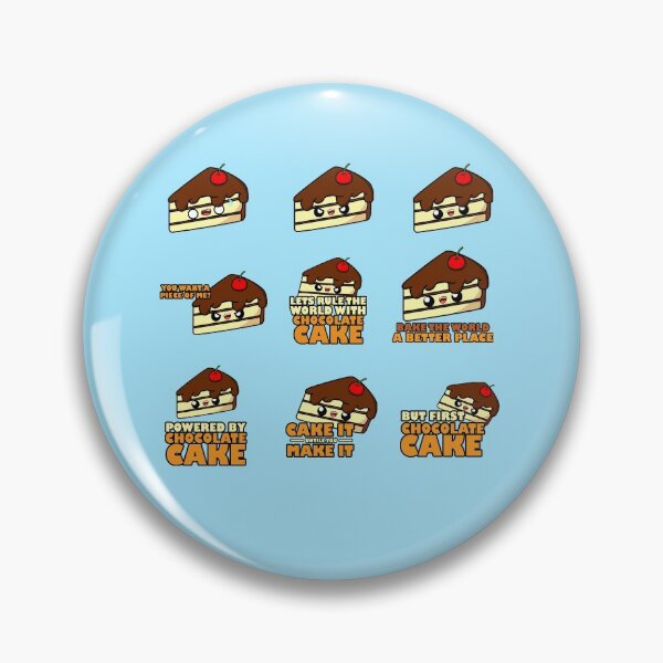 Item preview, Cute Cartoon Chocolate Cake || Kawaii || Sticker Pack designed and sold by cookingwithten.