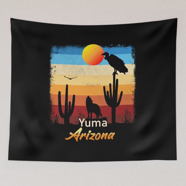 Item preview, Yuma Arizona AZ Sunset Coyote  Vulture Cactus Desert Arizonan designed and sold by Cuatrocaminos.