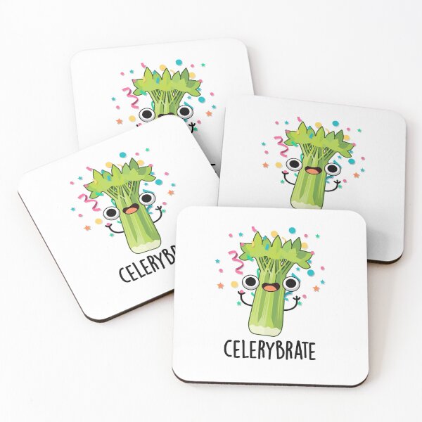 Item preview, Celery-brate Cute Veggie Celery Puns  designed and sold by punnybone.