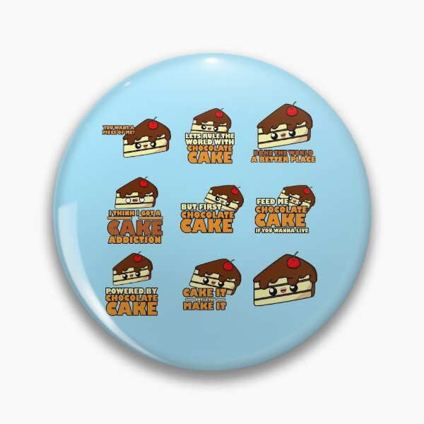 Item preview, Cute Cartoon Chocolate Cake || Kawaii || Sticker Pack designed and sold by cookingwithten.