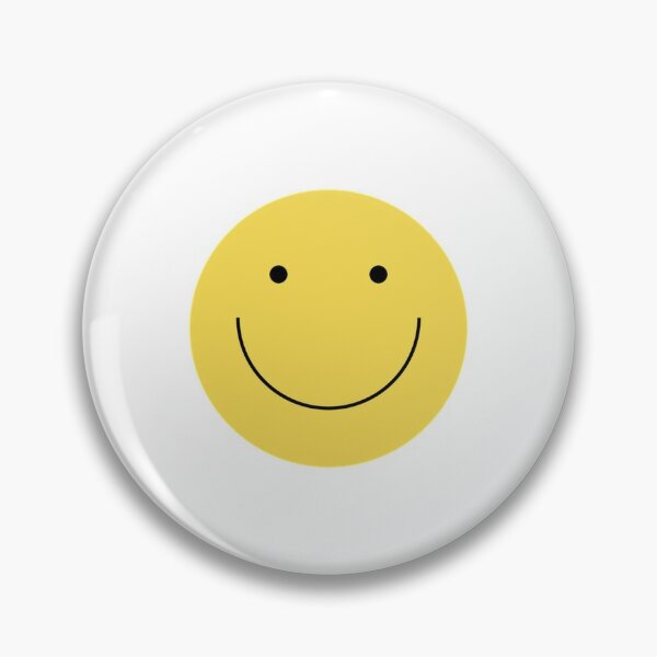 Pin Button Badge Ø38mm Smiley Peace Face Smile Sourire Souriard Emoticon 