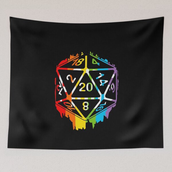 Item preview, LGBTQ Gay Pride Critical Hit d20 Polyhedral Dice Design designed and sold by Candlewood Museum & Gift Shoppe.