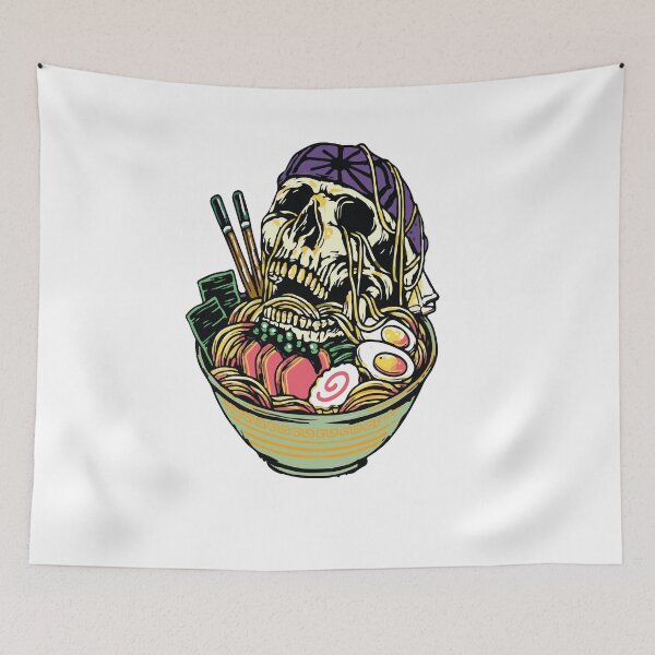 Item preview, Kawaii Japanese Anime Skeleton Ramen designed and sold by Azhastor.