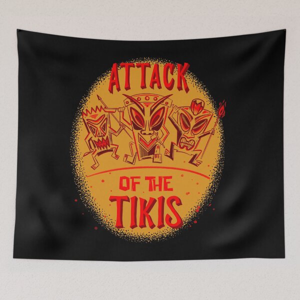 Item preview, Attack of the Tikis Halloween Monsters designed and sold by ksrogersdesigns.
