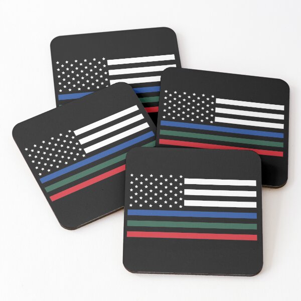 Item preview, Police, Military and Fire Thin Line Flag designed and sold by ReBeDesigns.