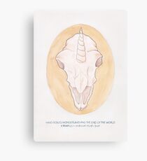 Haruki Murakami's Hard-Boiled Wonderland and the End of the World // Illustration in Watercolour Canvas Print