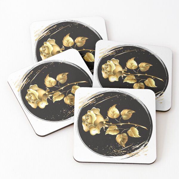 Item preview, Beautiful golden rose in a black and gold frame designed and sold by Bettina2311.