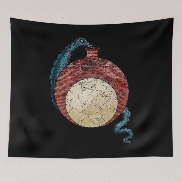 Item preview, Dragon Alchemic vintage Illustration, Johann Conrad Barchusen Esoteric mandala art designed and sold by IsisOsiris.