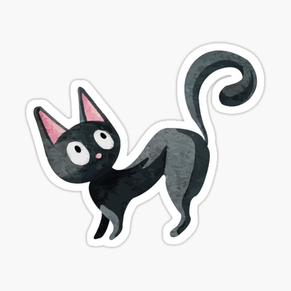 Vista previa del artículo con la obra «Gato negro», diseñado y vendido por Dirty Coast.