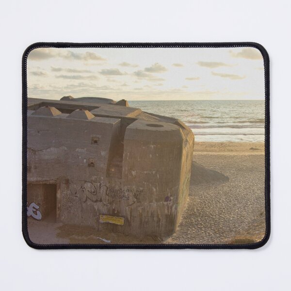 Item preview, Bunker on the beach at sunset designed and sold by matschesphoto.