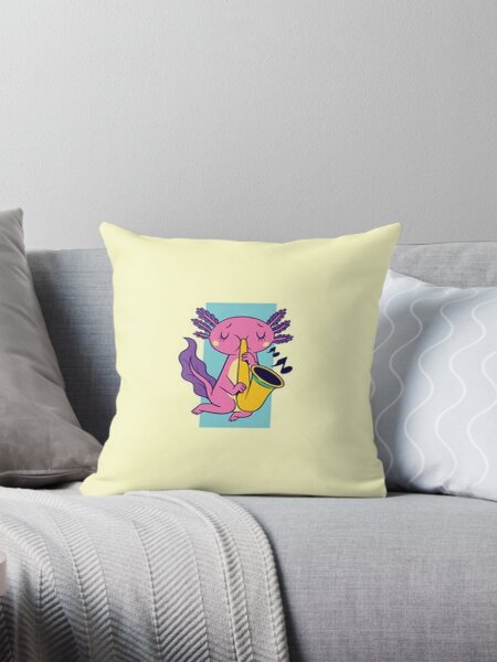 Vista previa del artículo con la obra «Axolotl tocando el saxofón», diseñado y vendido por Animoxz3.