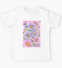 Pink and purple flowers Kids Tee