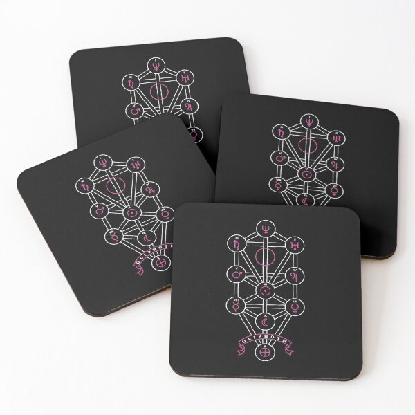 Item preview, Qliphoth minimal and pink design for poster and shirts designed and sold by KoraLunaArt.
