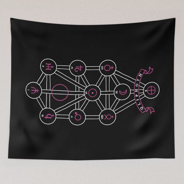 Item preview, Qliphoth minimal and pink design for poster and shirts designed and sold by KoraLunaArt.