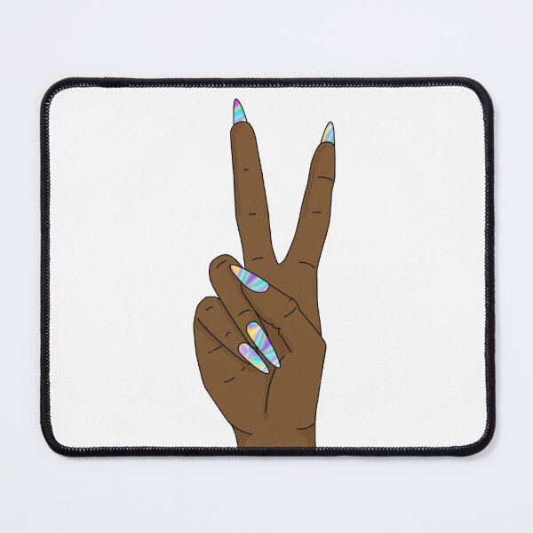 Item preview, Peace sign hand with holograph nails designed and sold by savanamms6.