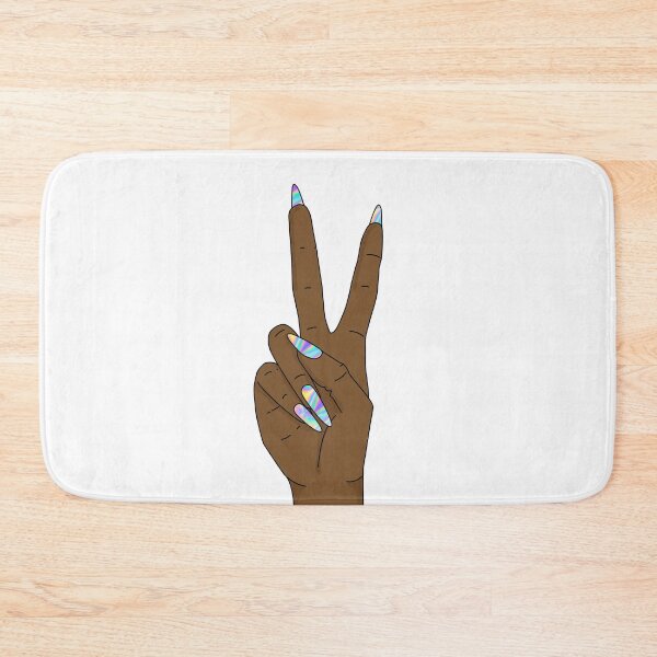 Item preview, Peace sign hand with holograph nails designed and sold by savanamms6.