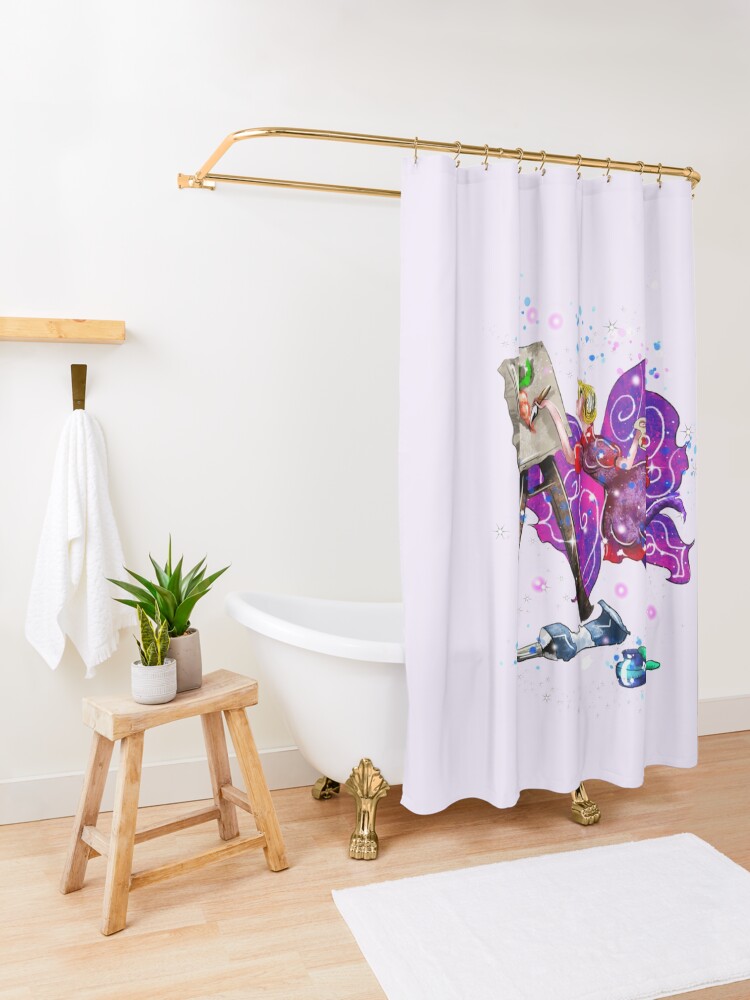 Thumbnail 3 of 5, Shower Curtain, Tianna The T-Shirt Artist Fairy™ designed and sold by TeelieTurner.