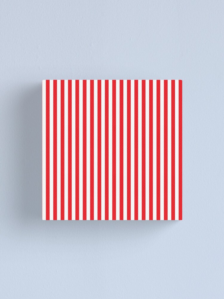 Red White Vertical Stripe Canvas Print For Sale By Yanwun Redbubble