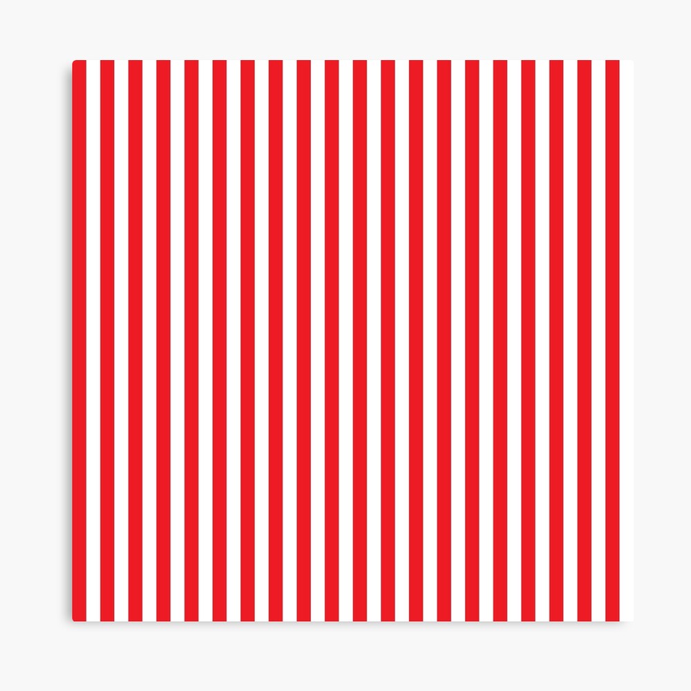 Red White Vertical Stripe Canvas Print By Yanwun Redbubble