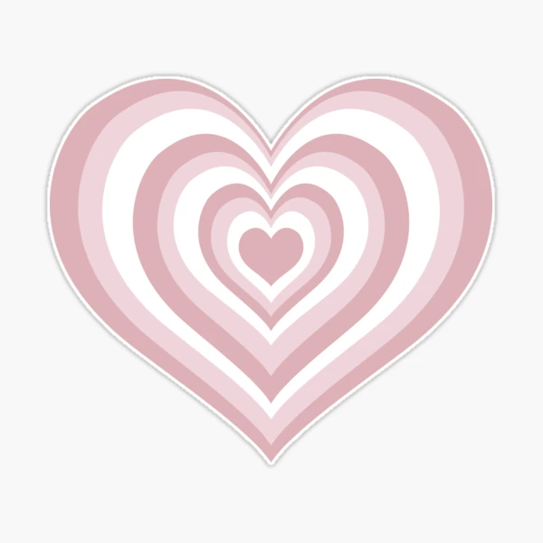 pink heart Sticker for Sale by almendes
