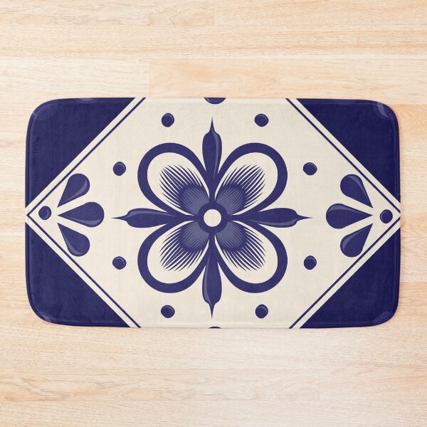Item preview, Blue Talavera Tile, Abstract flower by Akbaly designed and sold by Akbaly.
