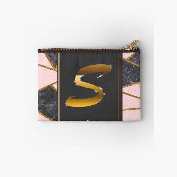 Item preview, Rose Marble Mosaic Golden Glitters Monogram S designed and sold by antarte99.